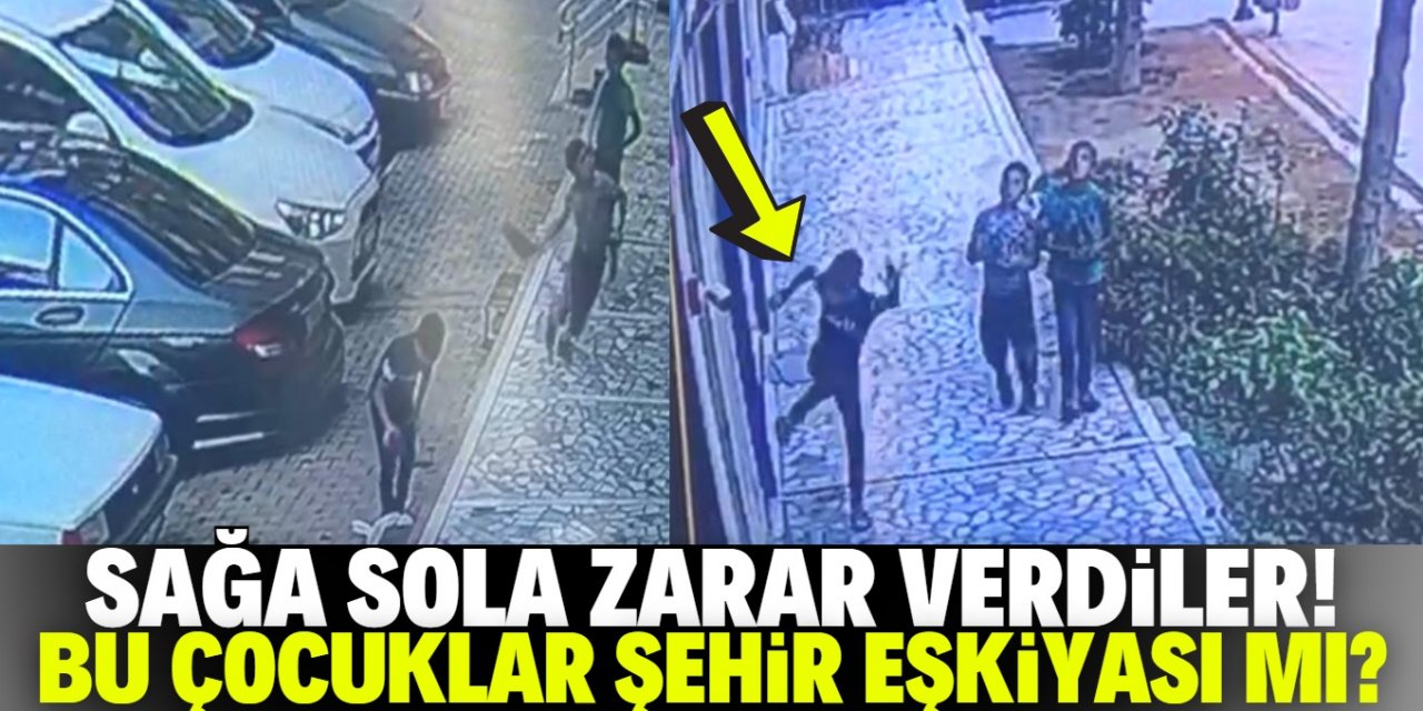 Konya'da üç çocuk kamerayı kırıp dükkanlara zarar verdi