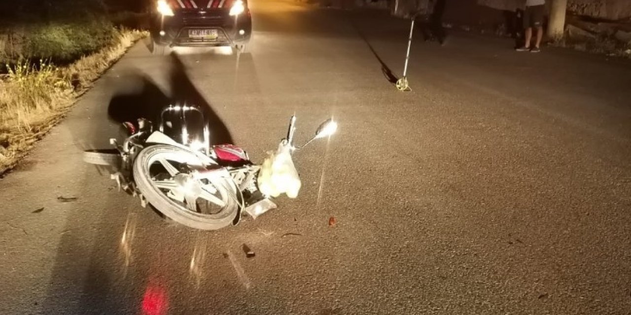 Konya'da motosiklet yayaya çarptı: 2 yaralı