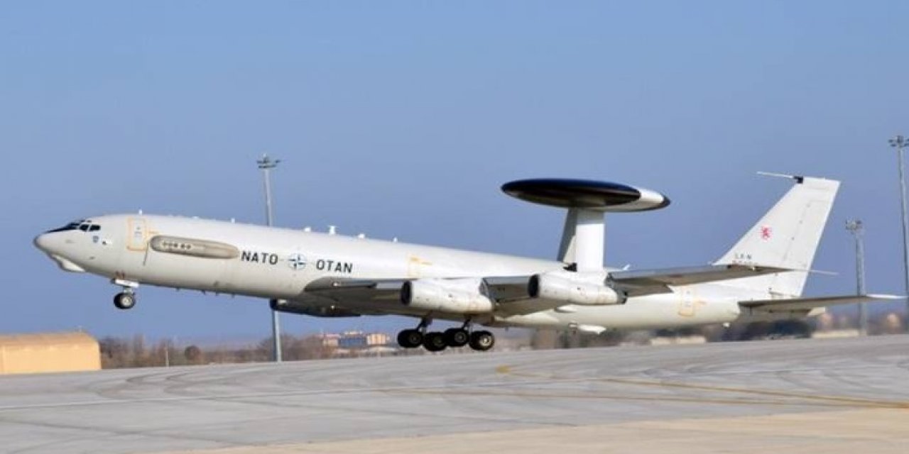 NATO Awacs’ı Konya’ya indi