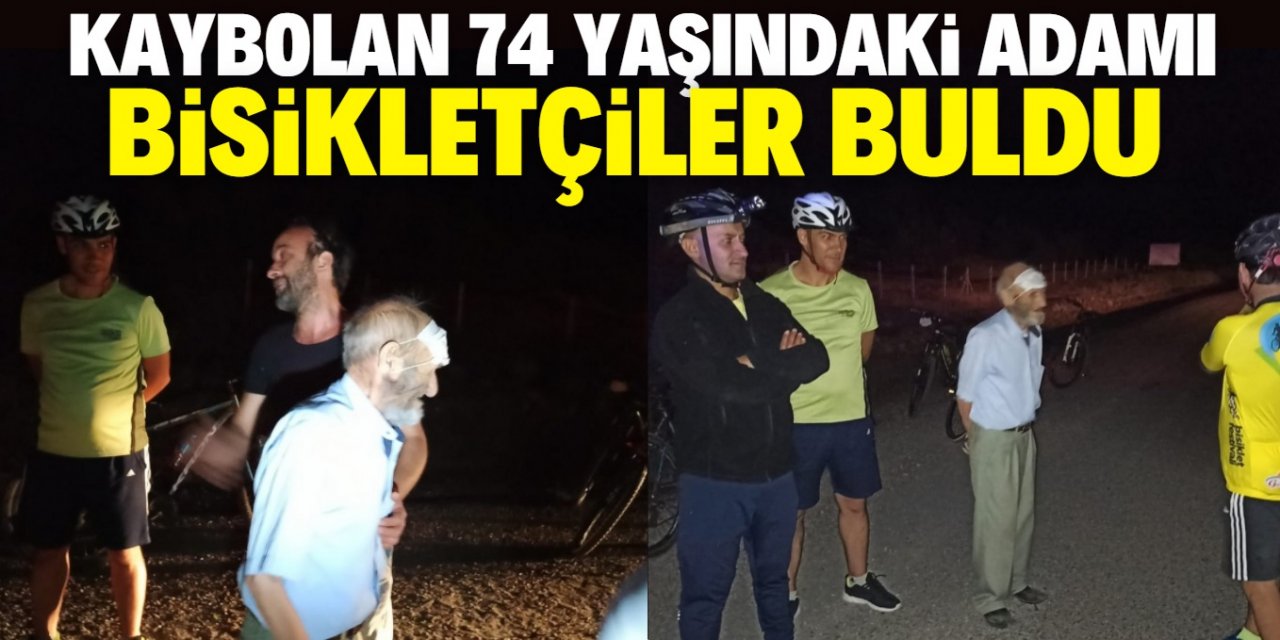 Konya'da kaybolan yaşlı adamı bisikletçiler buldu