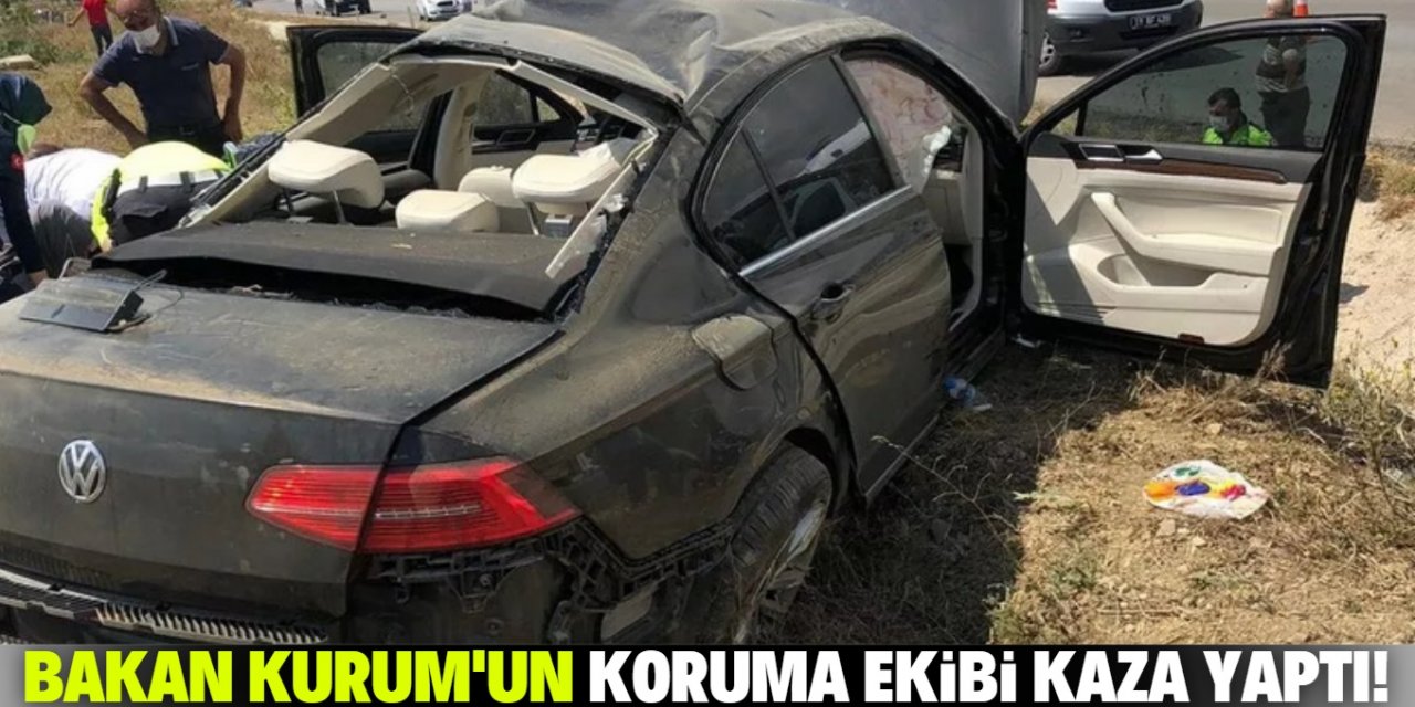 Konyalı Bakan Murat Kurum'un koruma ekibi kaza yaptı! Yaralılar var!