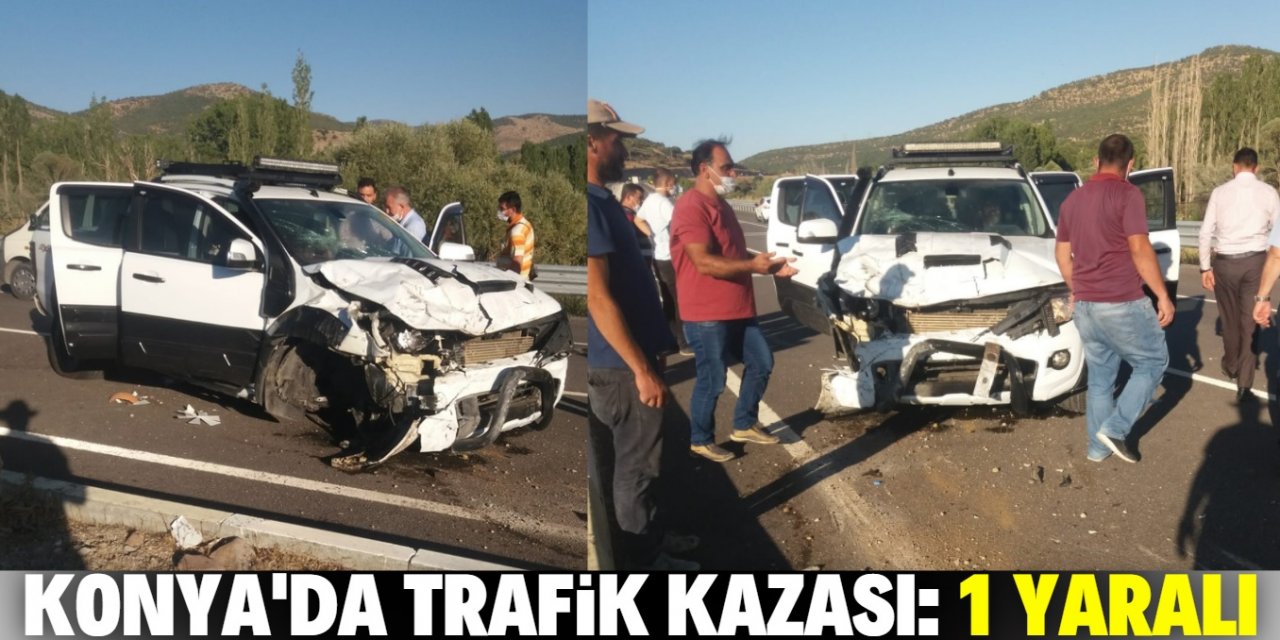 Seydişehir’de devrilen kamyonetin sürücüsü yaralandı