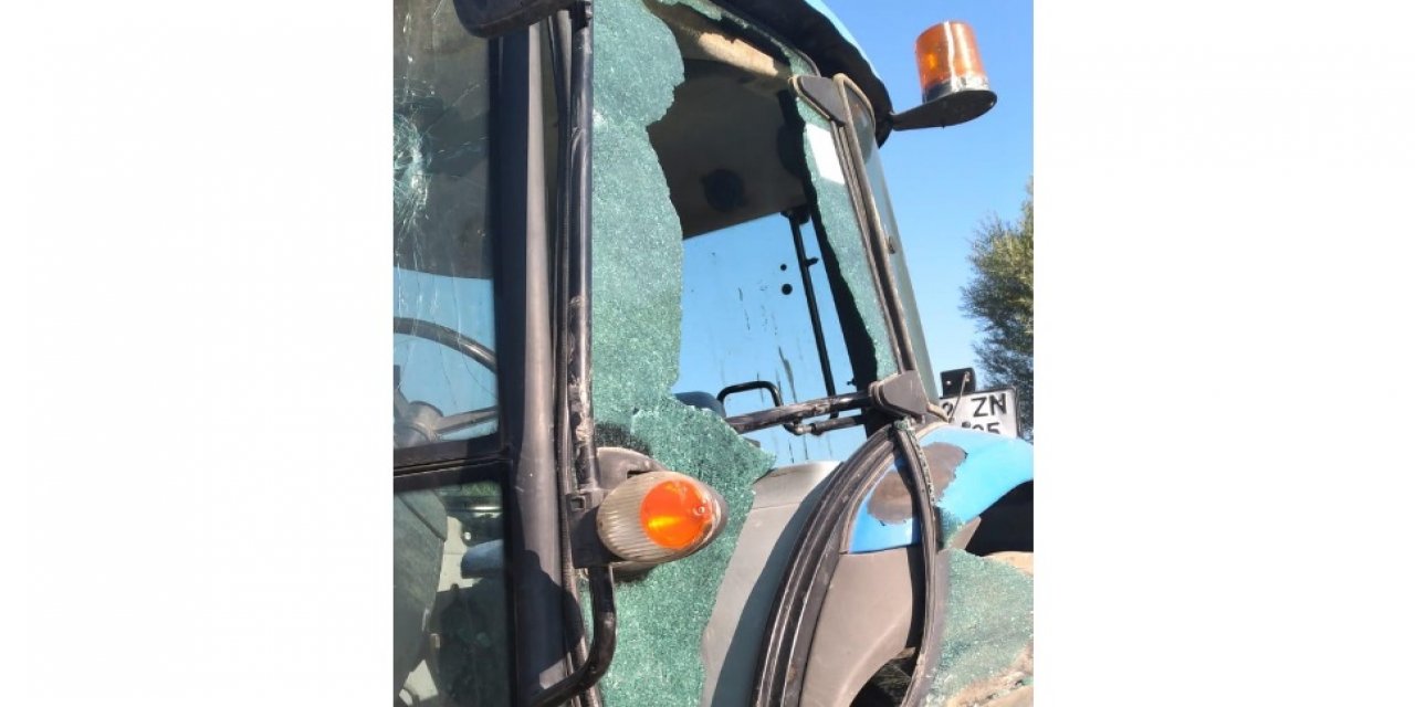 Seydişehir’de çiftçinin traktörünü kurşunladılar