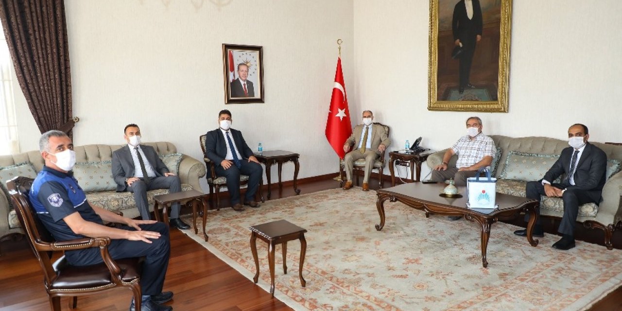Zabıta’dan Vali Özkan ve Başkan Altay’a ziyaret