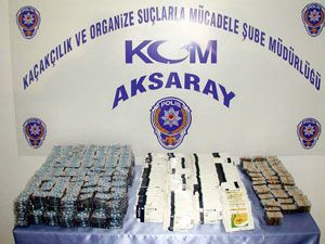 Aksaray'da kaçak hap operasyonu