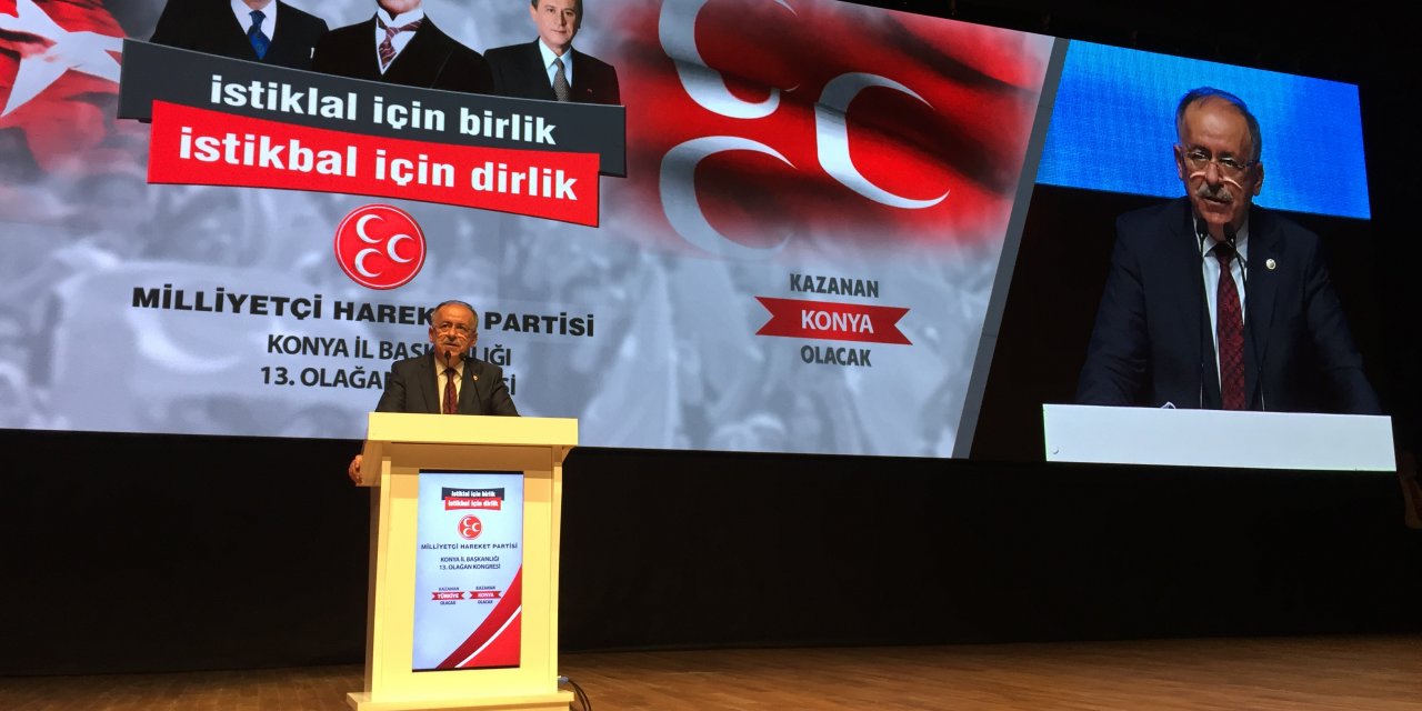 Mustafa Kalaycı partisinin Konya İl Başkanlığı Kongresi'nde konuştu