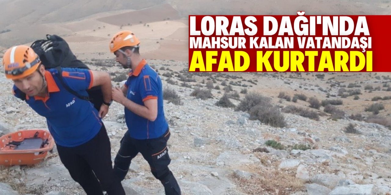 Konya'da dağda mahsur kalan vatandaşı AFAD kurtardı