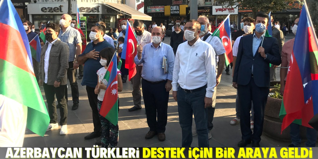 Konya’da yaşayan Azerbaycan Türkleri'nden ülkelerine destek