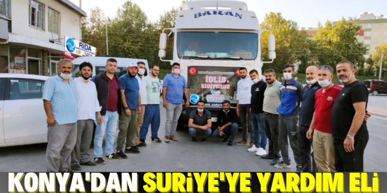 Konya'dan Suriye'ye 3 tır yardım gönderildi
