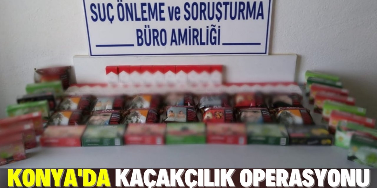Konya'daki operasyonlarda 35 kilo 500 gram gümrük kaçağı tütün ele geçirildi