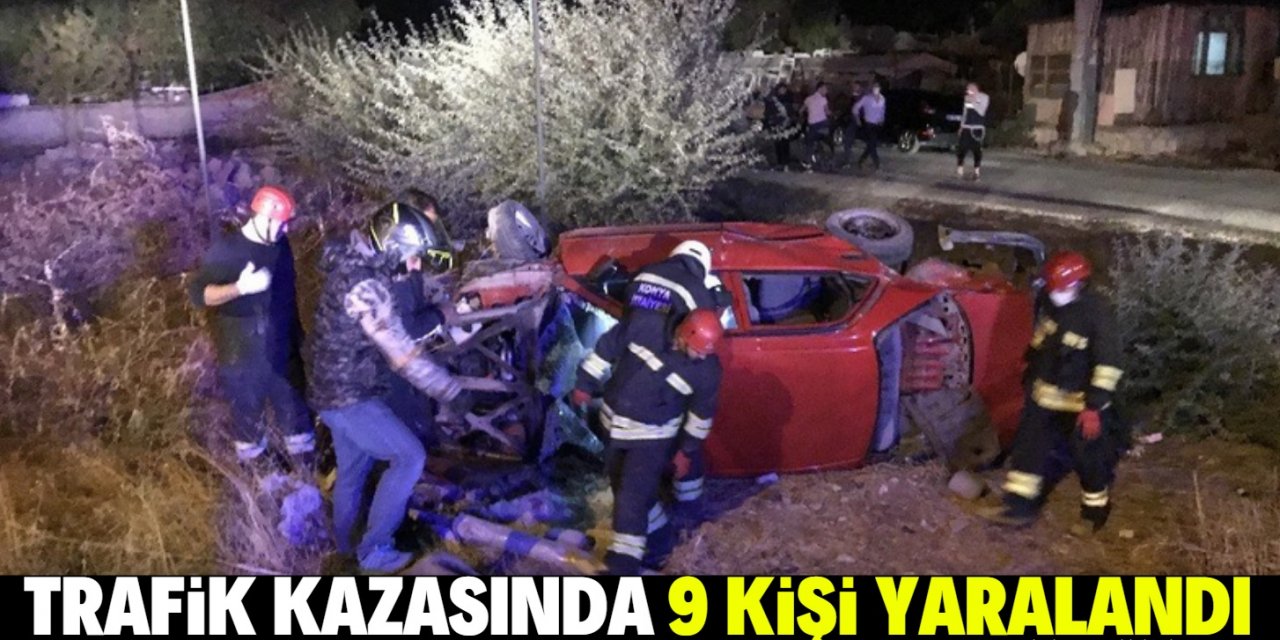 Konya’da iki otomobil çarpıştı: 9 yaralı
