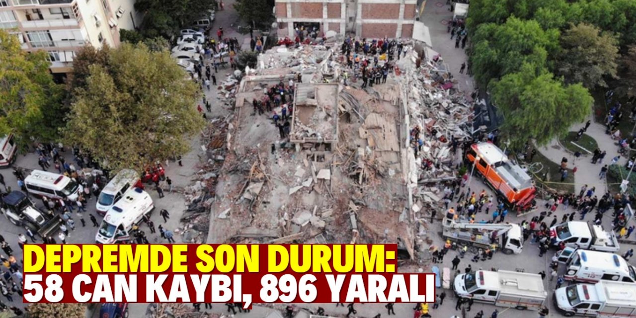 Depremde son durum: 58 can kaybı, 896 yaralı