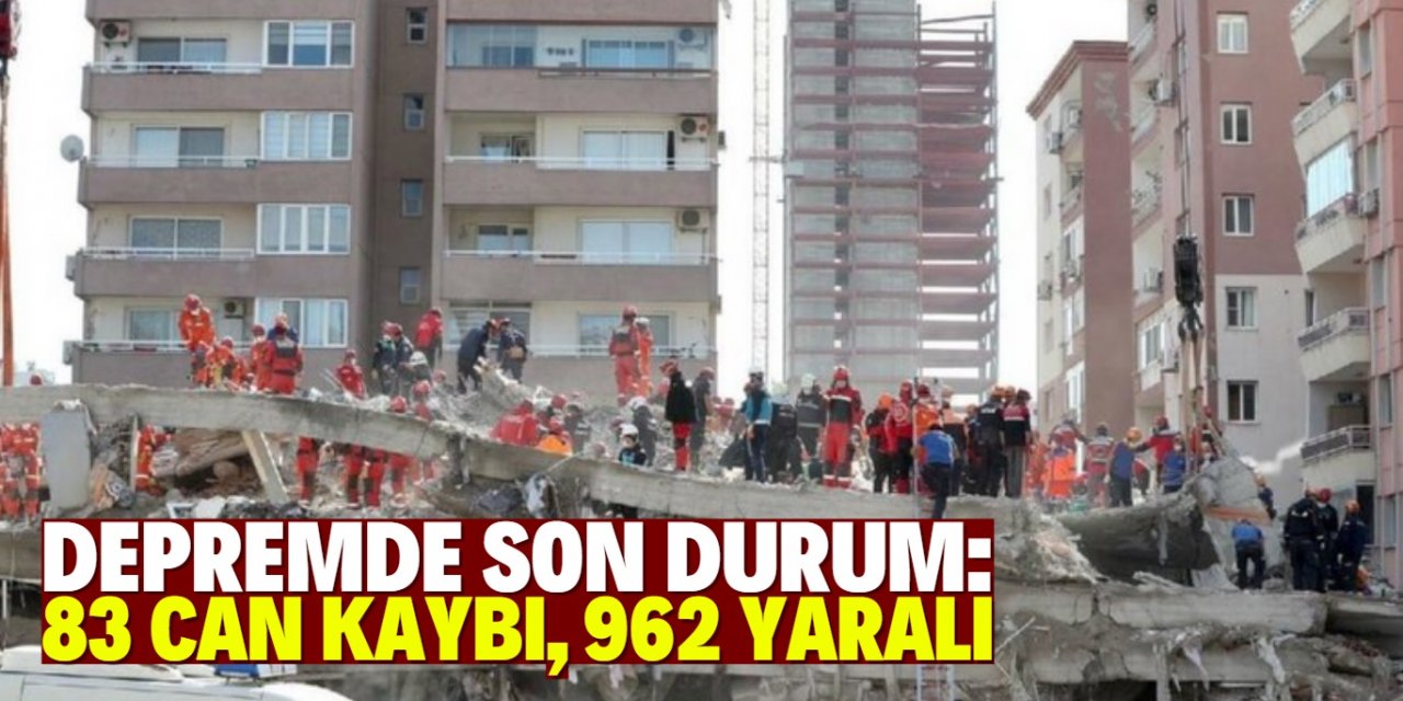 İzmir depreminde ölü sayısı 83’e yükseldi