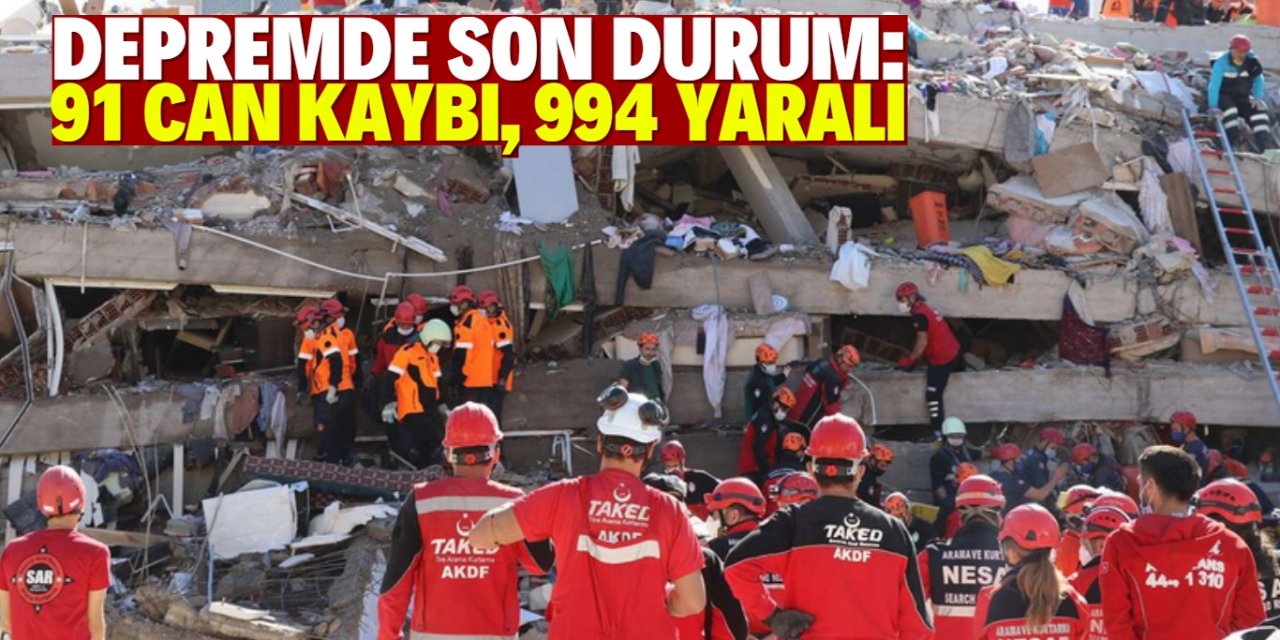 İzmir depreminde ölü sayısı 91’e yükseldi