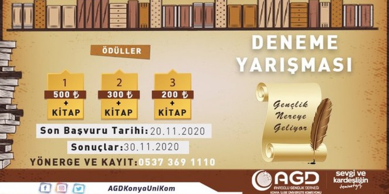 AGD deneme yazma yarışması düzenliyor