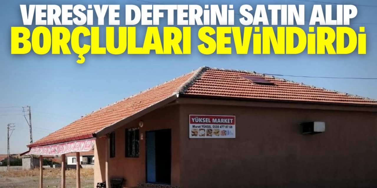 Konya'da veresiye defterini satın alan hayırsever borçluları sevindirdi