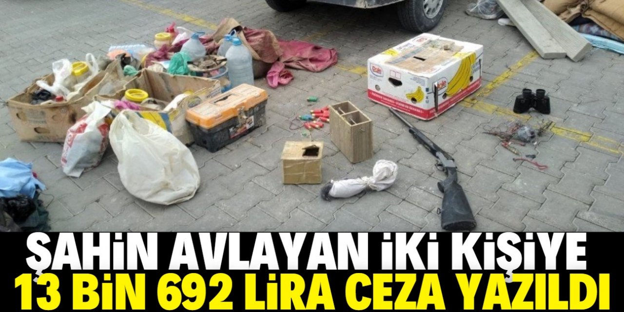 Konya'da şahin avı yapan iki kişiye 13 bin 692 lira ceza