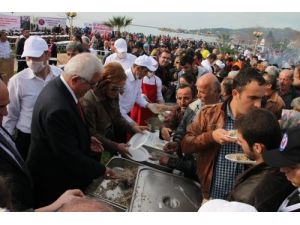 40 Ton Hamsi Dağıtıldı, Ereğli Balığa Doydu