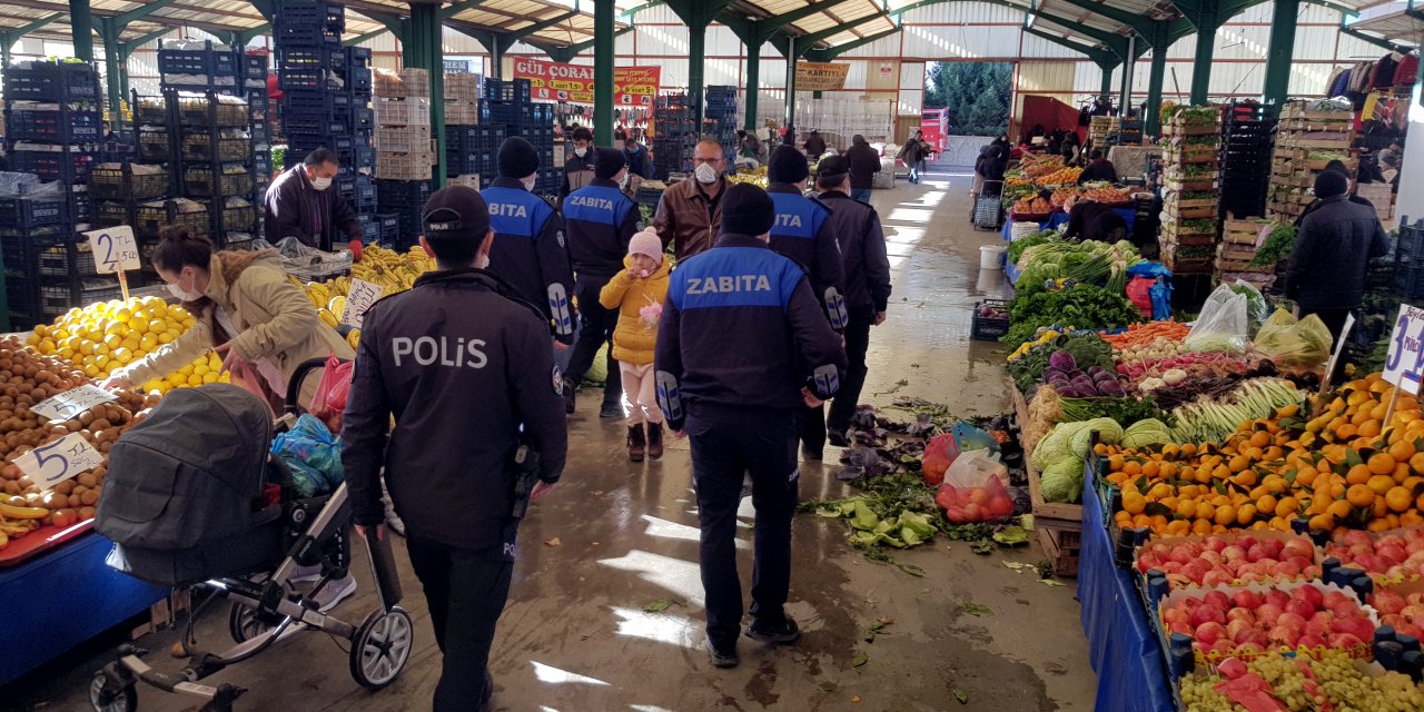 Konya, Karaman, Afyonkarahisar ve Aksaray'da "Kovid-19" denetimleri