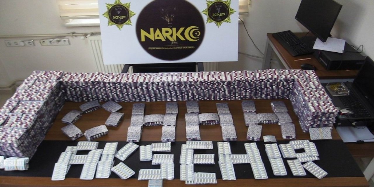 Konya’da 16 bin 554 sentetik uyuşturucu hap ele geçirildi
