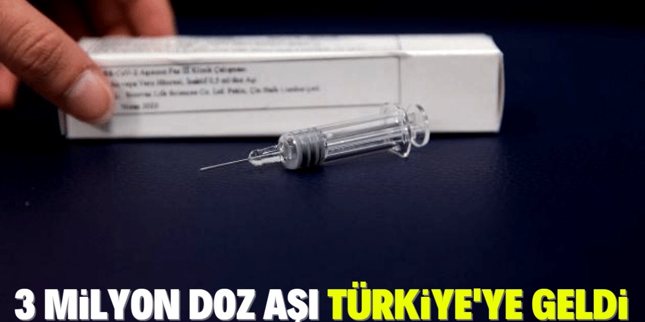 Çin aşısı Türkiye’ye geldi