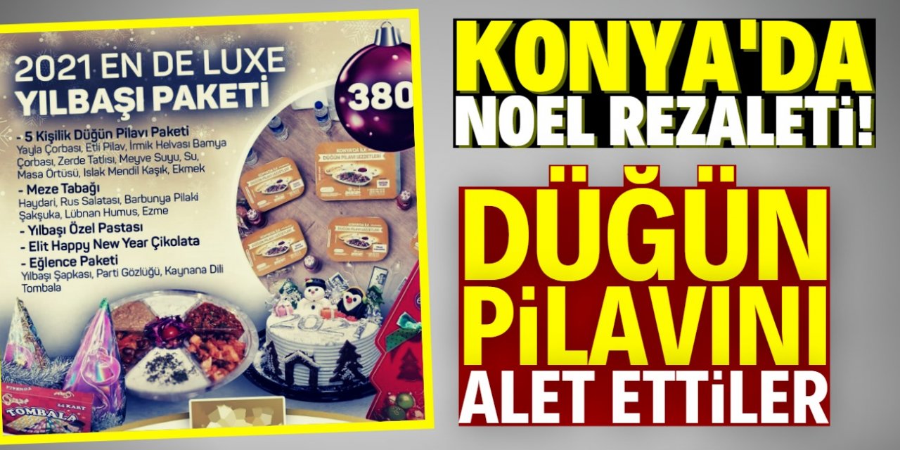 Düğün pilavına da noel ağacı diktiler!