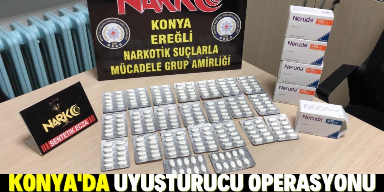 Konya'da uyuşturucu operasyonunda yakalanan 4 şüpheliden biri tutuklandı