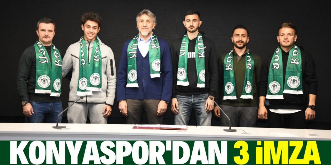 Konyaspor 3 oyuncu ile sözleşme imzaladı 