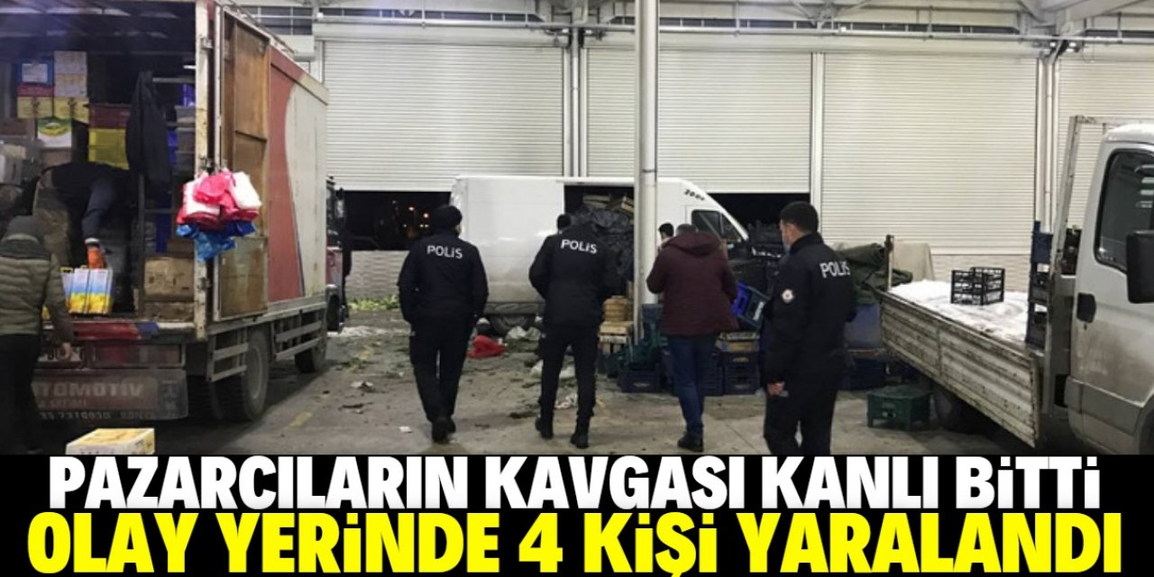 Konya'da pazarcı esnafı arasında bıçaklı kavga: 4 yaralı