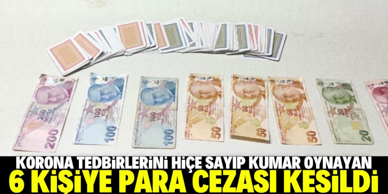 Konya'da Kovid-19 tedbirlerini ihlal edip kumar oynayan 6 kişiye para cezası kesildi