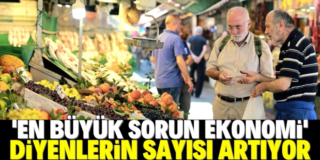 “Türkiye'nin en büyük sorunu ekonomi” diyenler yüzde 65
