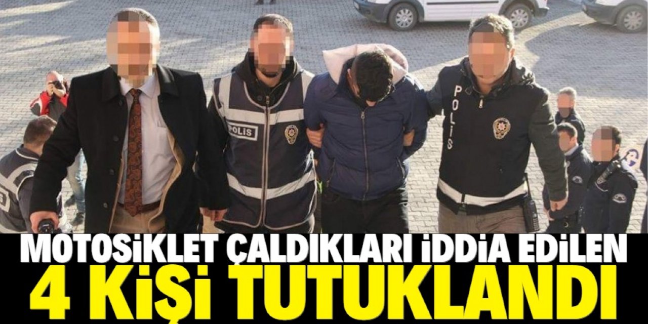 Konya'da bisiklet ve motosiklet çaldıkları iddia edilen 4 şüpheli tutuklandı