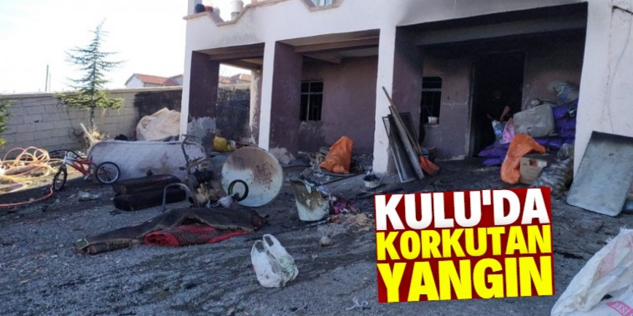 Kulu'da evde çıkan yangın söndürüldü
