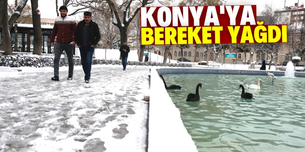 Konya beyaza büründü