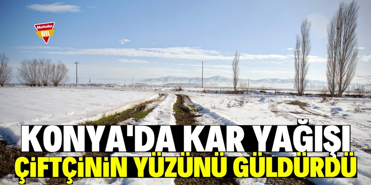 Kar yağışı çiftçinin yüzünü güldürdü