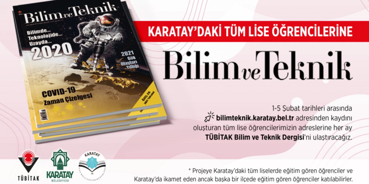 Karatay'da tüm ortaokul öğrencilerine Bilim Dergisi