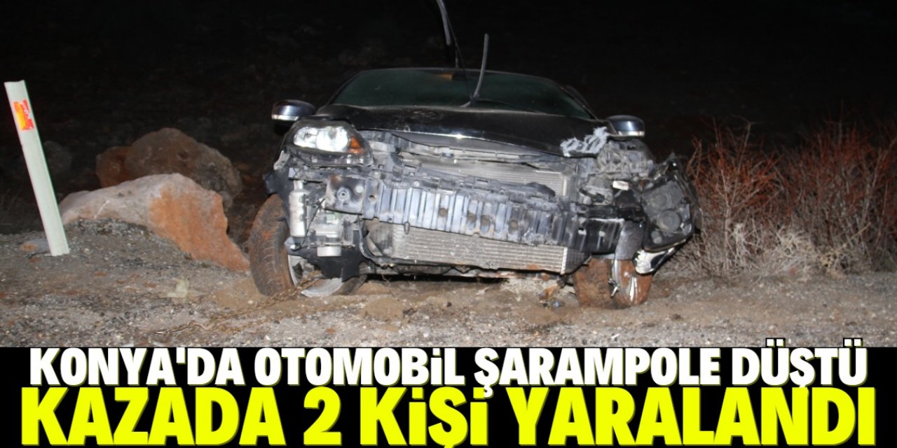 Konya'da otomobil şarampole düştü: 2 yaralı