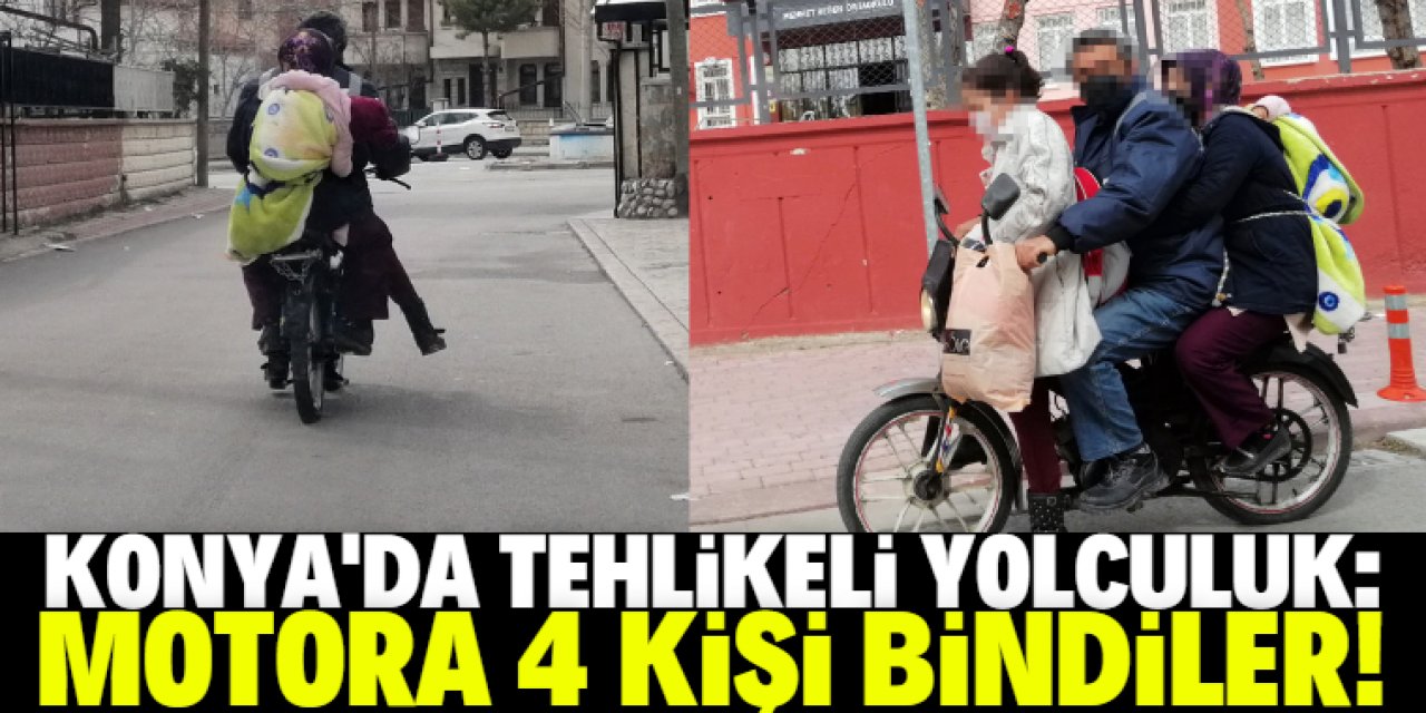 Sokağa çıkma kısıtlamasında motosiklet üzerinde tehlikeli yolculuk