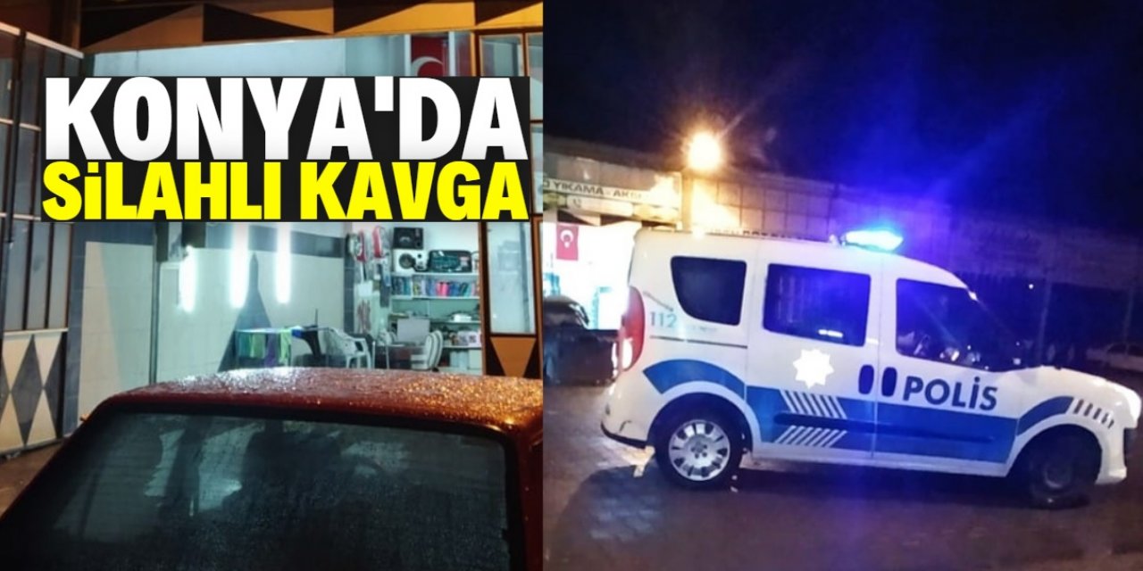 Konya'daki silahı kavgada işyerleri zarar gördü