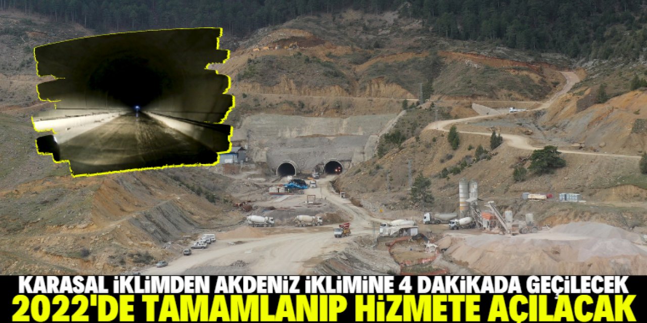 Antalya-Konya arasındaki Demirkapı Tüneli 2022'de hizmete girecek