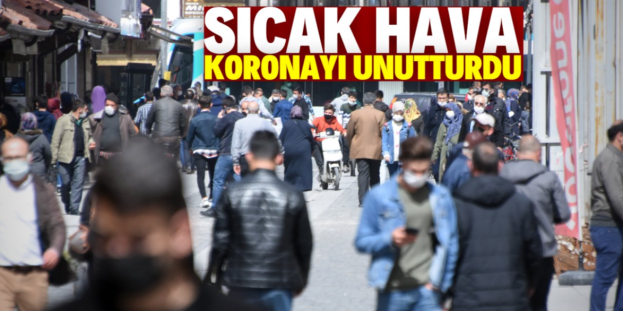 Konya'da sıcak hava koronavirüsü unutturdu