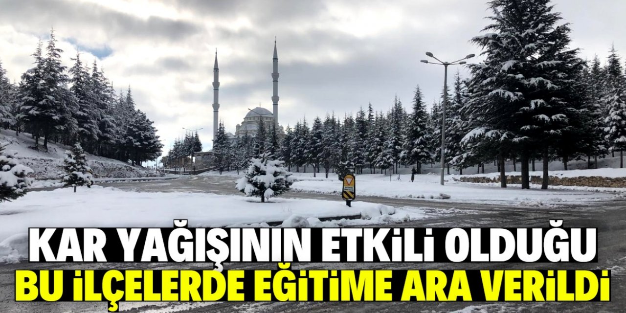 Konya'da 8 ilçede eğitime kar engeli