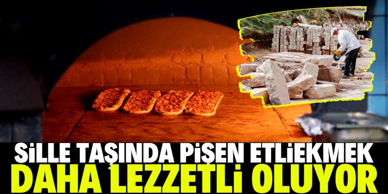 Konya’nın etliekmeği Sille taşıyla kaplanan fırınlarda daha lezzetli pişiyor