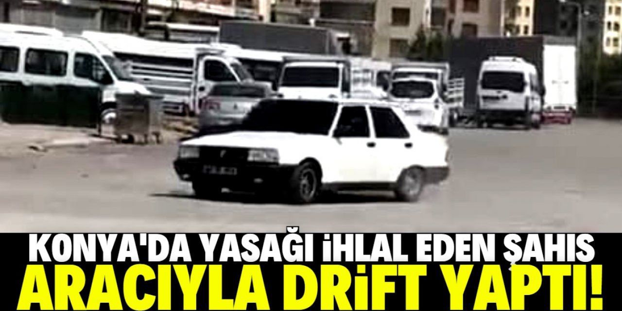 Kısıtlamayı ihlal edip aracıyla drift yaptı!