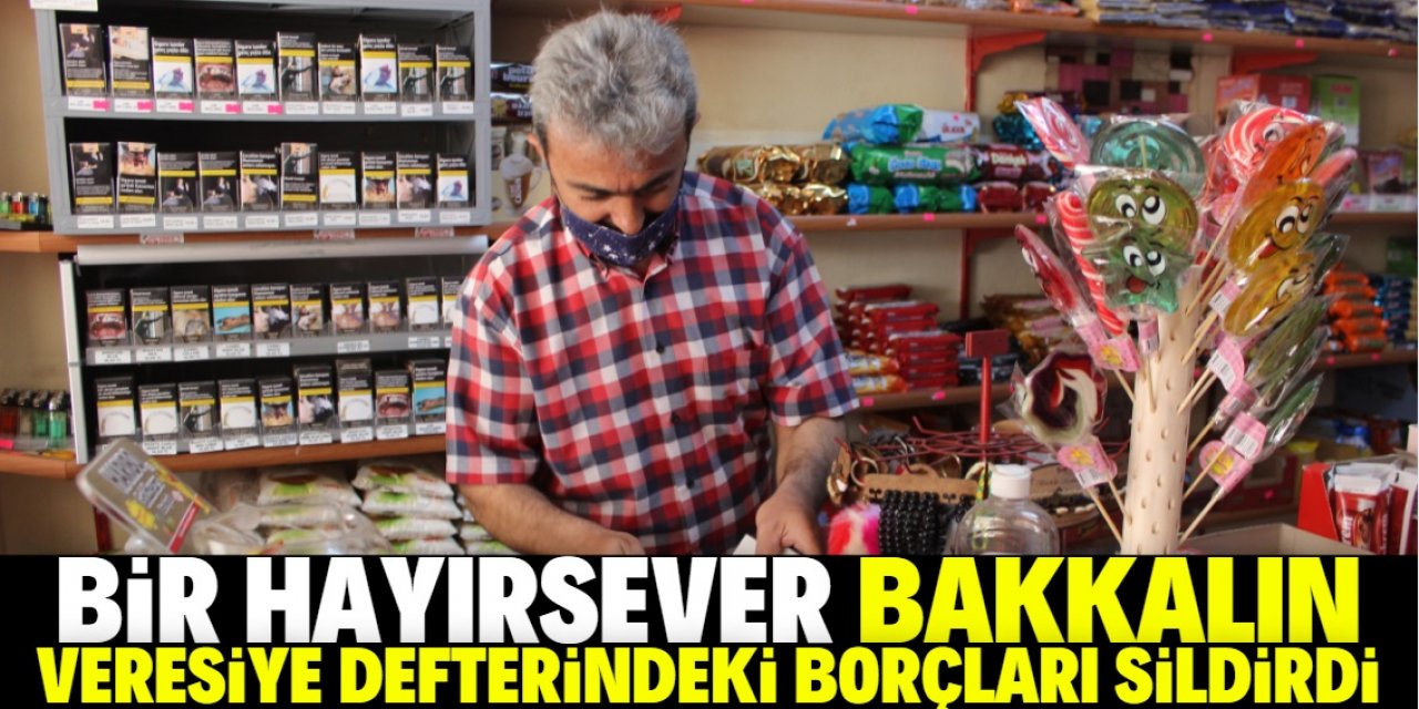 Konya'da bir hayırsever, bakkalın veresiye defterindeki 9 bin lira borcu ödedi