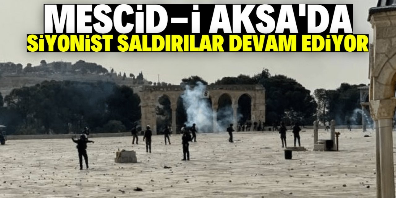 Siyonist teröristler Mescid-i Aksa'da saldırılarını sürdürüyor