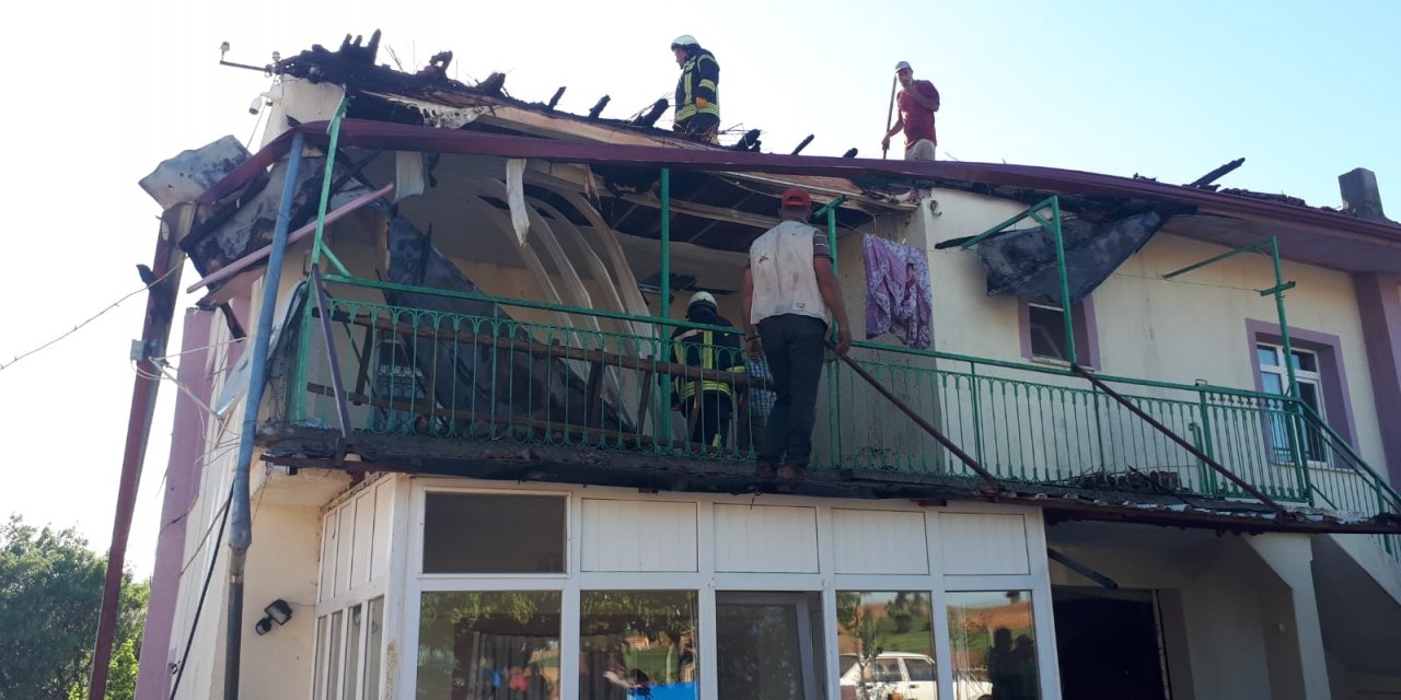 Karaman'da çıkan yangın bir evde hasara yol açtı
