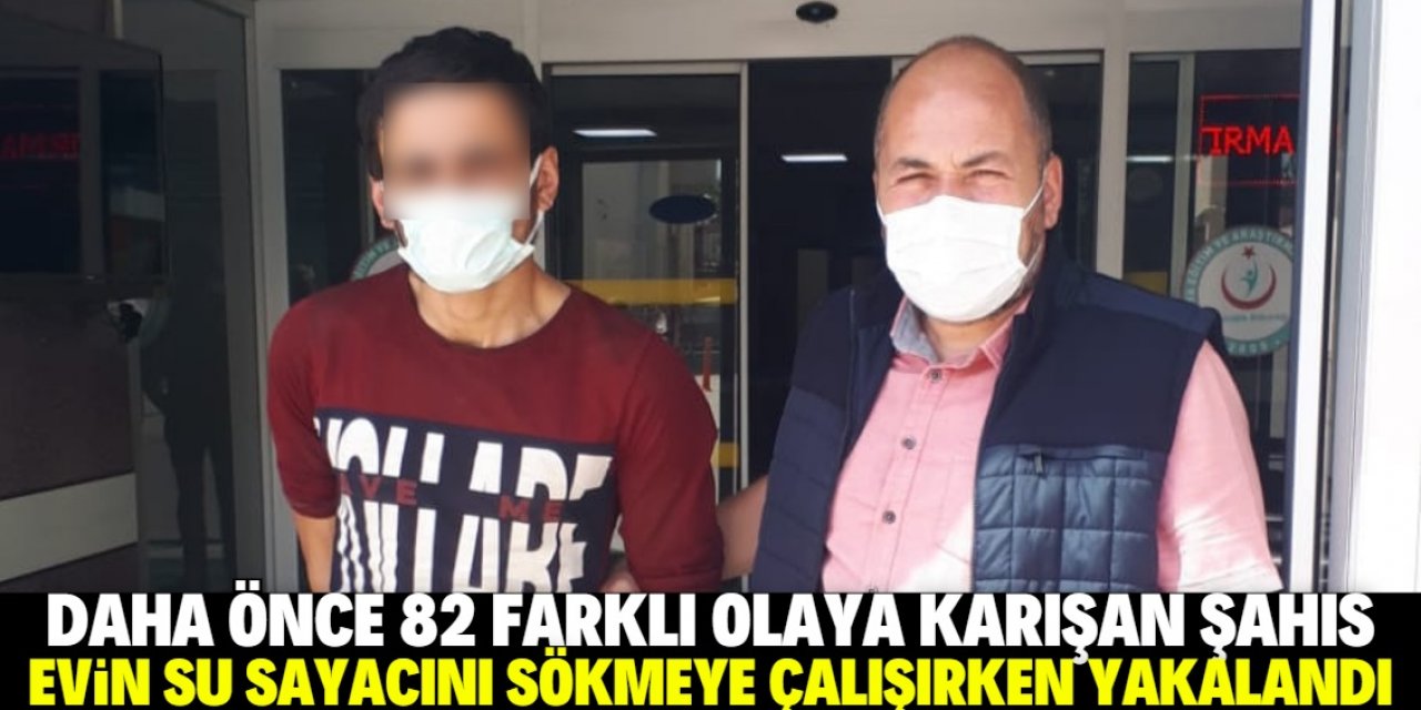Konya'da evin su sayacını sökmeye çalışan şüpheli suçüstü yakalandı