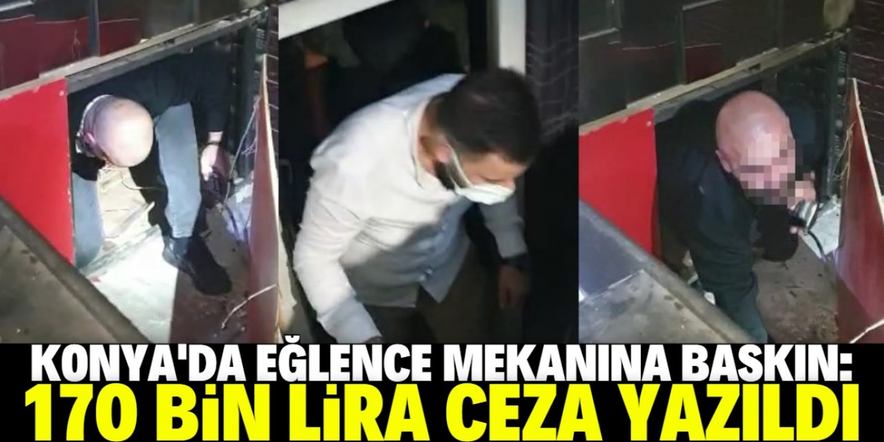 Polisi görünce tuvalete ve sahnenin altındaki bölüme saklandılar