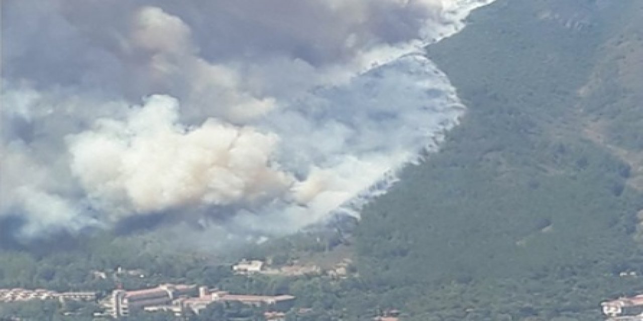 Marmaris'teki yangına müdahale ediliyor: Bir personel hayatını kaybetti